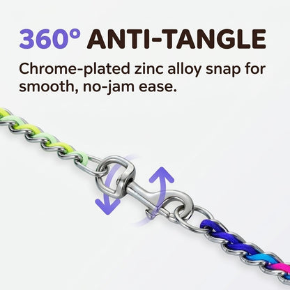 Colorful Braided P-Chain Dog Leash