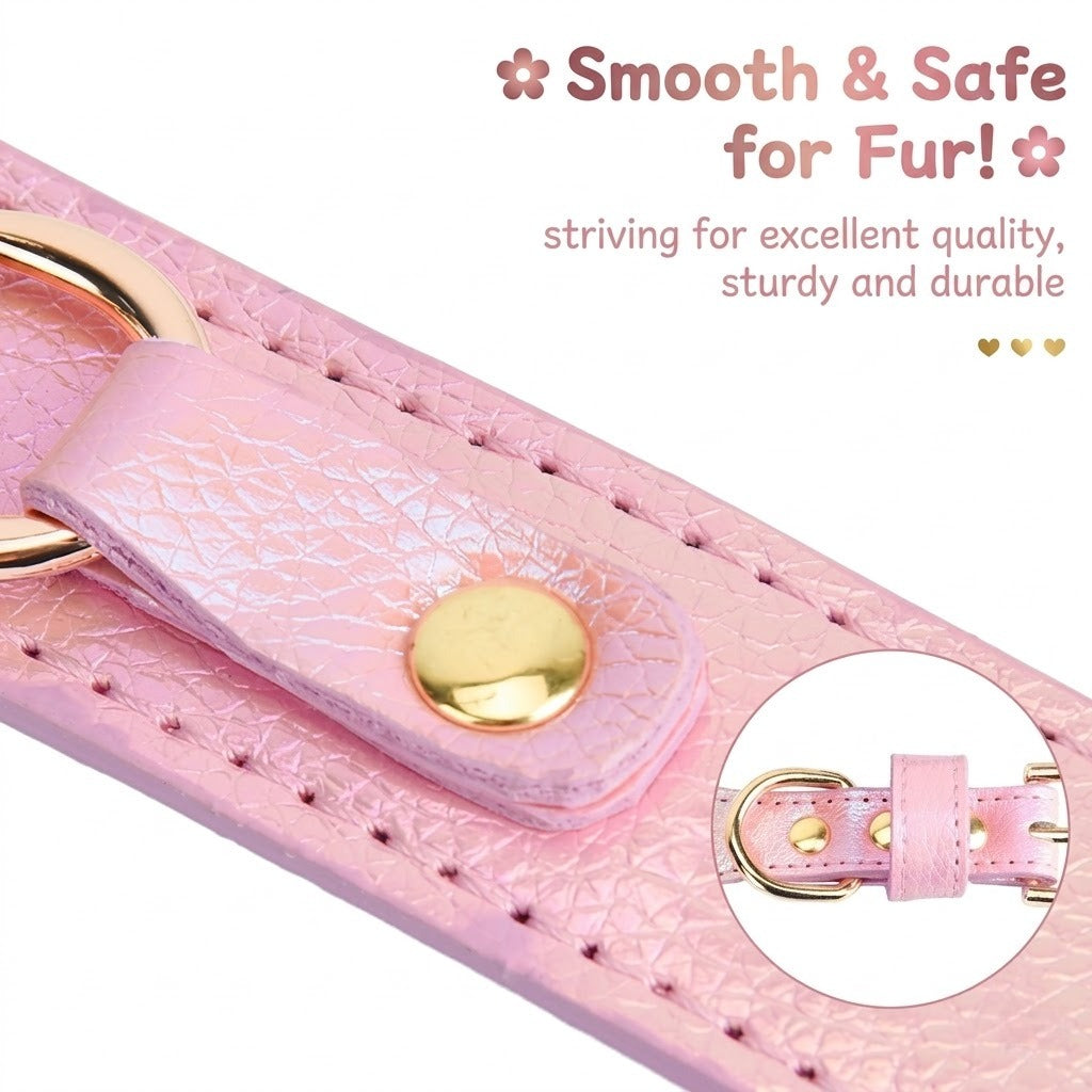 Heart Crystal Shimmer Dog Collar
