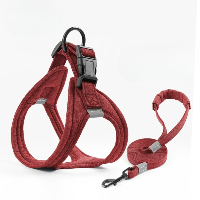 Reflective Breathable Harness & Leash Set