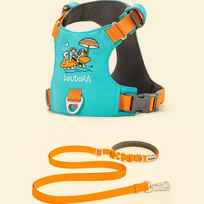 Embroidered Harness & Leash Set