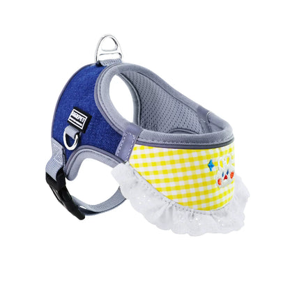 Denim Bandana Harness & Leash Set
