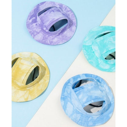 Tie-Dye Sun Protection Dog Hat