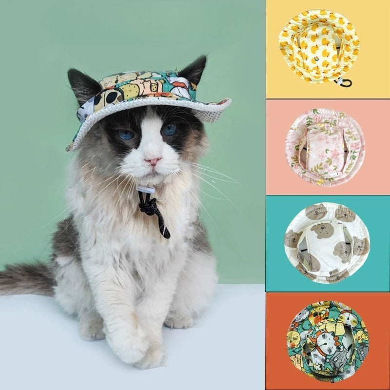 Patterned Fisherman Dog Hat
