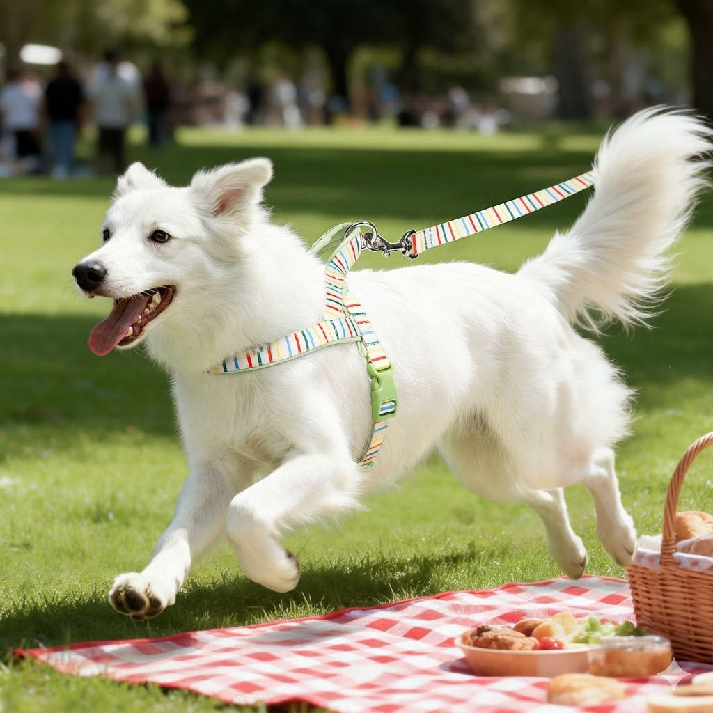 Patterned Harness & Leash Set