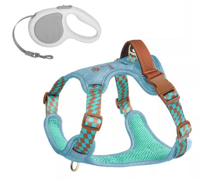 Denim Vest Harness & Leash Set