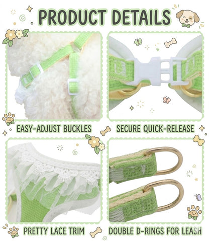 Lace Trim Harness & Leash Set