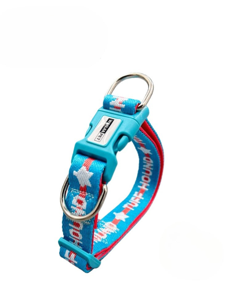 Star Pattern Dog Collar for Dogs – Blue