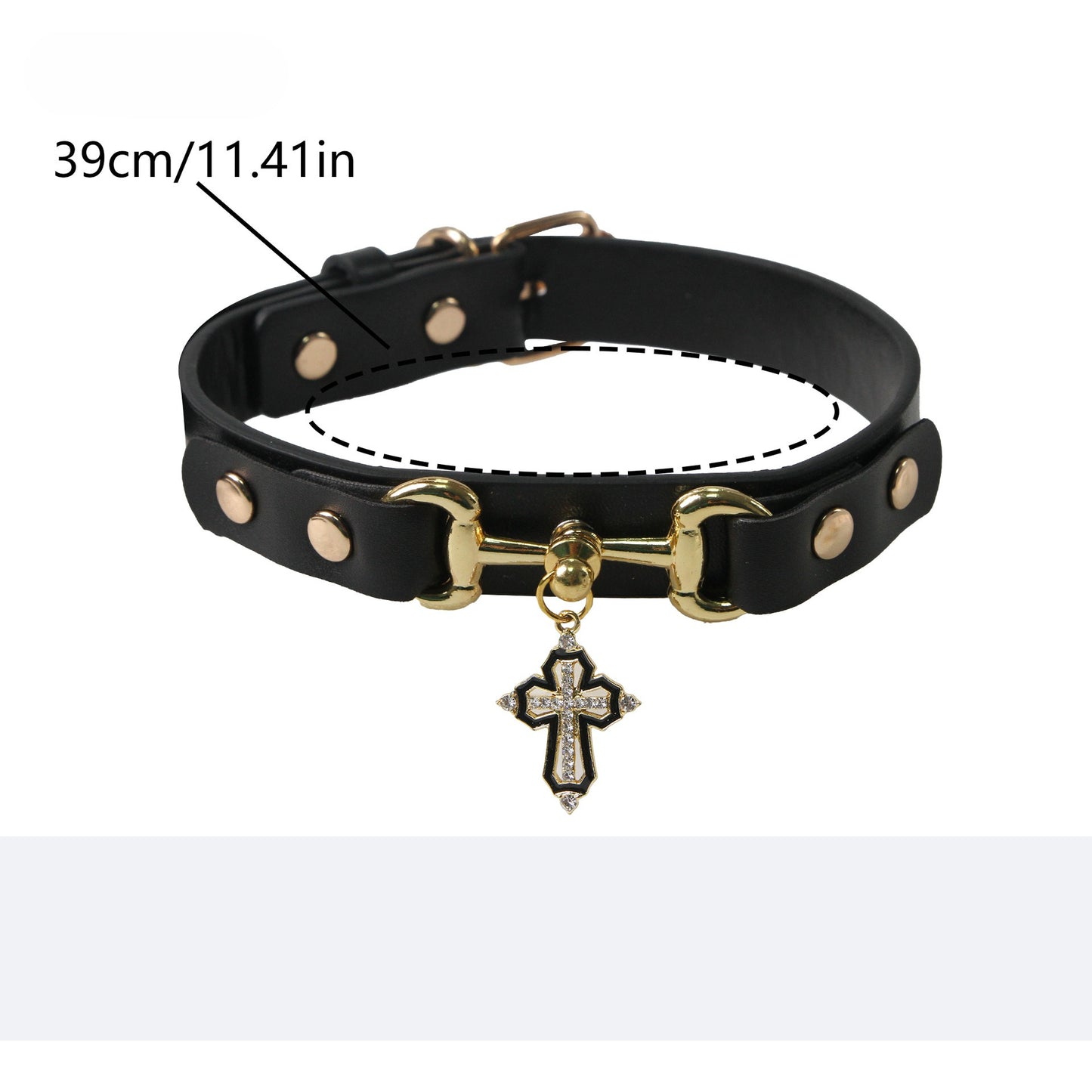 Faux Leather Charm Dog Collar for Dogs – Multi-Color