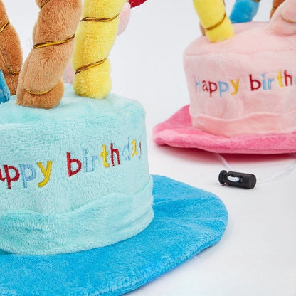 Plush Cake Dog Birthday Accessory
