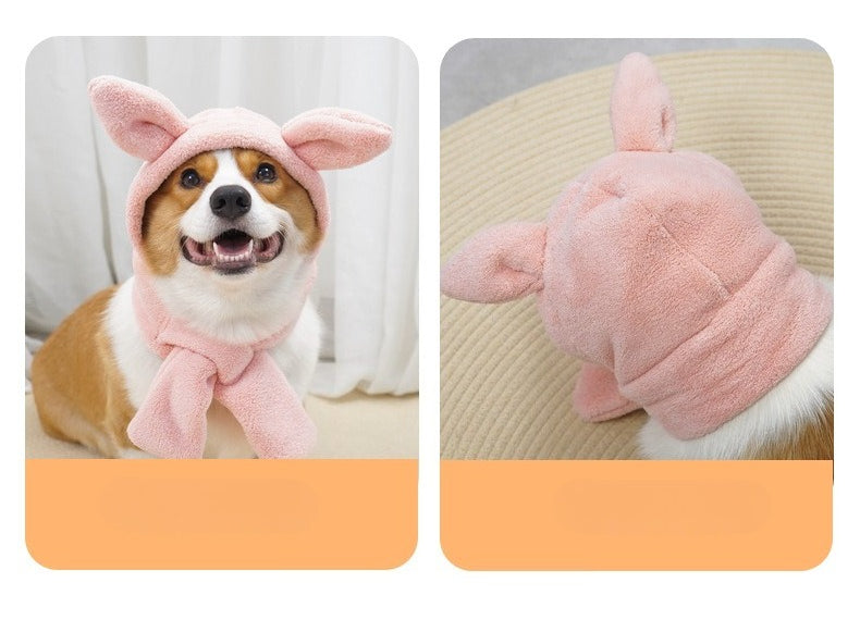 Bunny Ear Plush Dog Hat