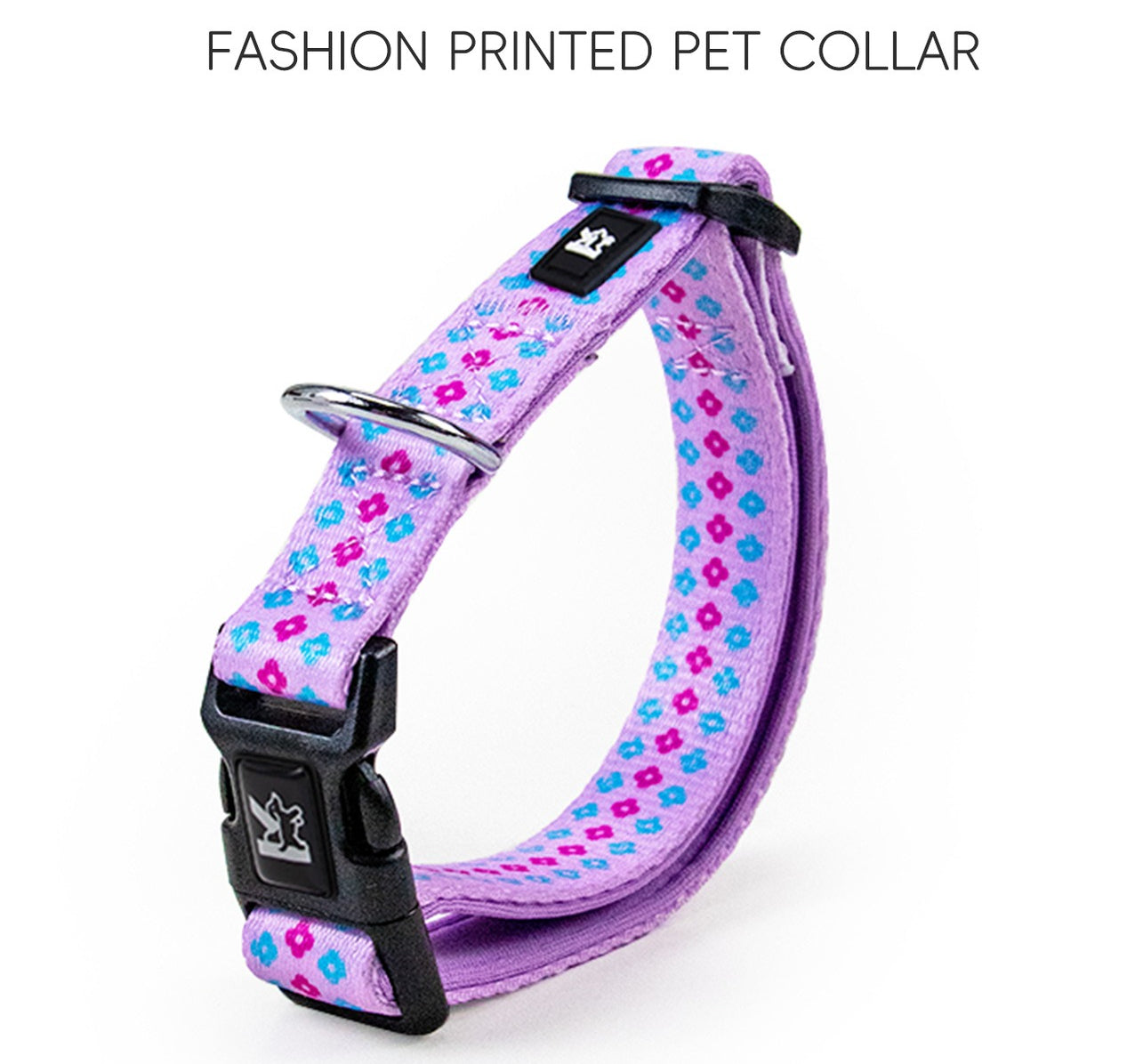 Patterned Soft Lined Dog Collar