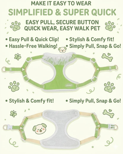 Lace Trim Harness & Leash Set