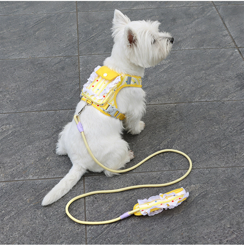 Ruffle Backpack Harness & Leash Set