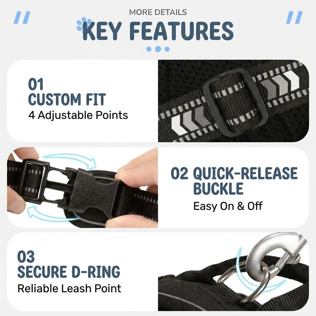 Reflective Harness & Leash Set