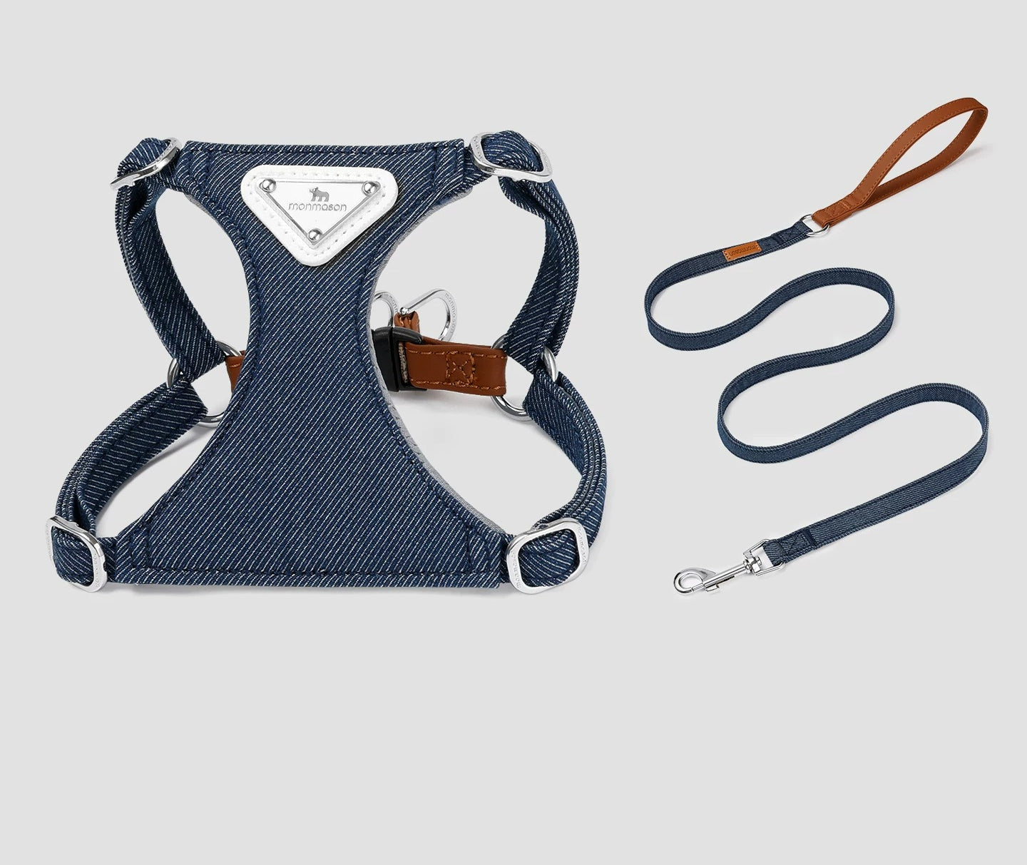 Denim Harness & Leash Set