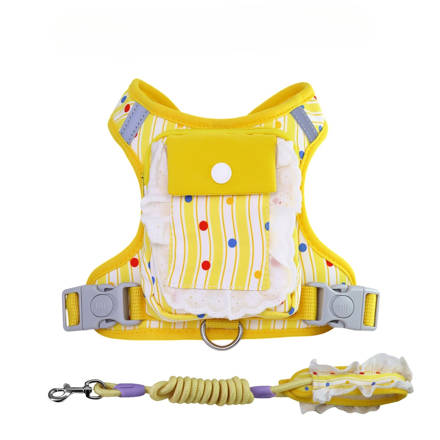 Ruffle Backpack Harness & Leash Set