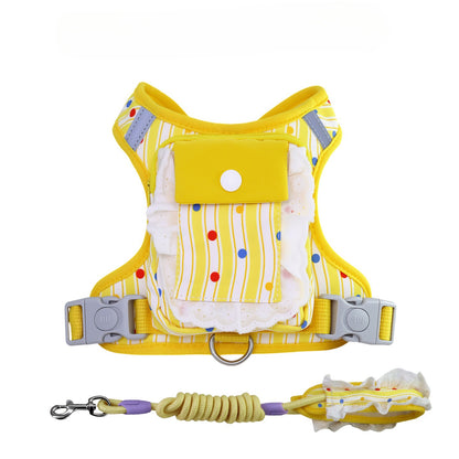 Ruffle Backpack Harness & Leash Set