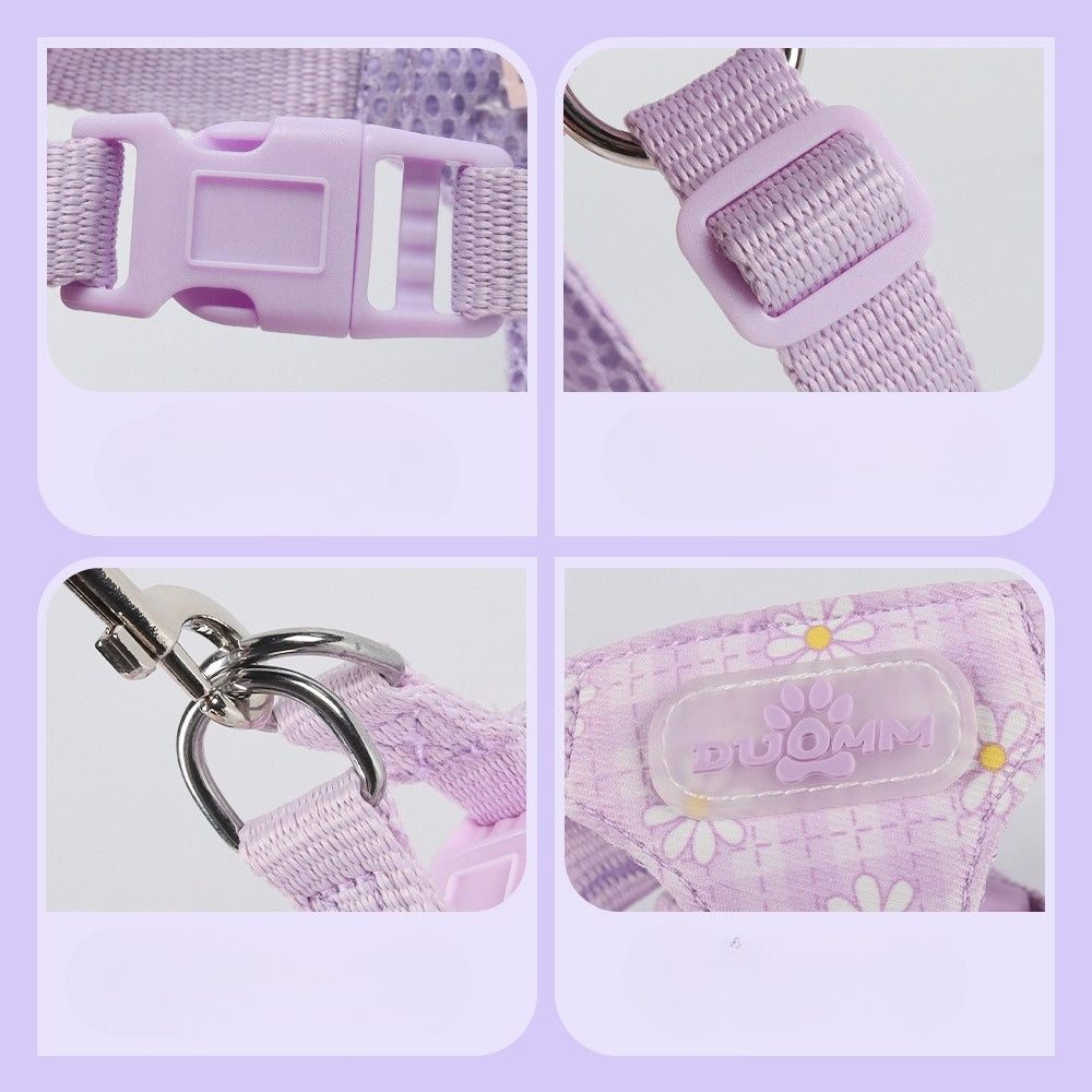 Daisy Plaid Harness & Leash Set