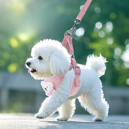 3D Cartoon Bear Dog Accessory Set for Dogs – Pink