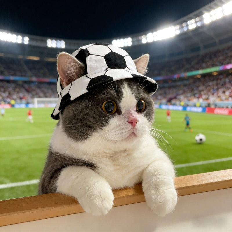 Soccer Pattern Dog Hat
