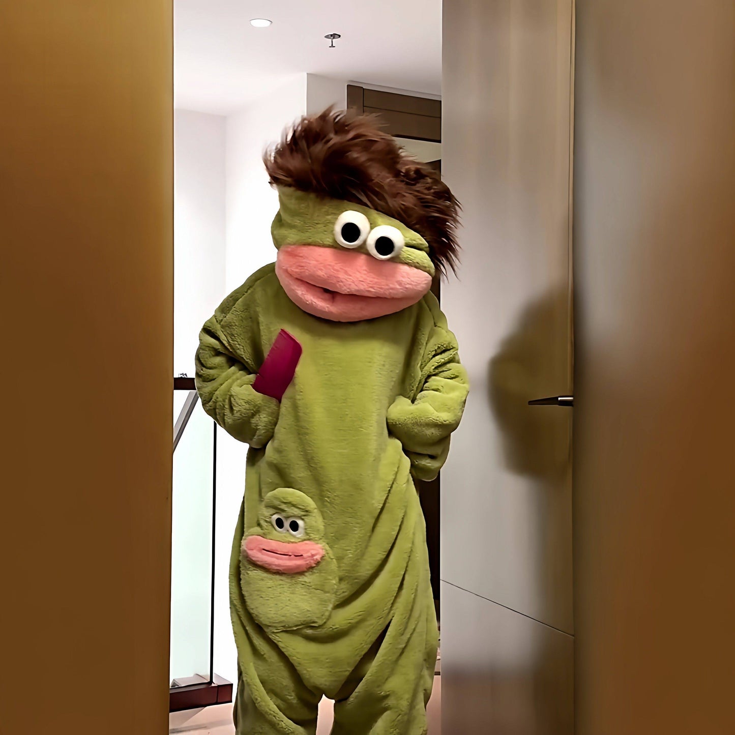 Long-Hair Clownfish Hooded Onesie Pajamas (With Comb)