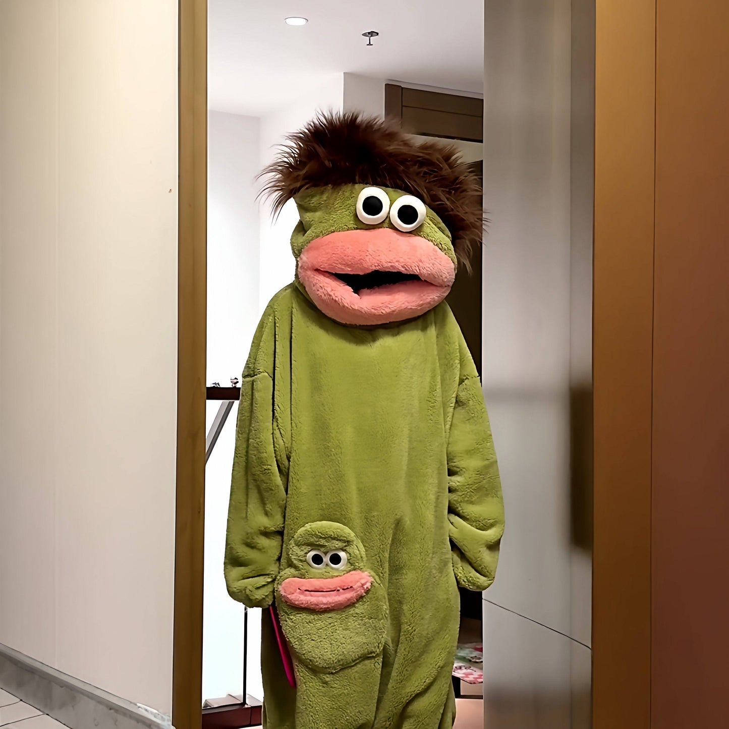 Long-Hair Clownfish Hooded Onesie Pajamas (With Comb)